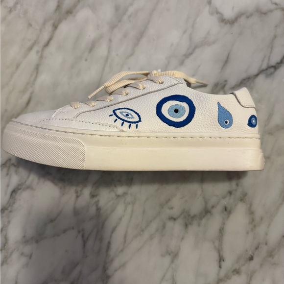 Soludos Evil Eye Ibiza Sneaker White - Picture 2 of 9